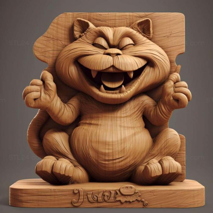 Games (garfield 1, GAMES_23701) 3D models for cnc